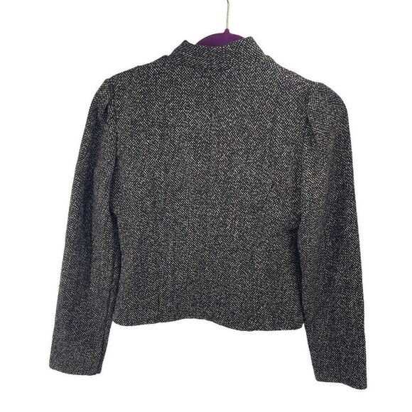 Lux Women's High Neck Collar Tweed Office Jacket Blazer Multicolor Size Small - Picture 9 of 9